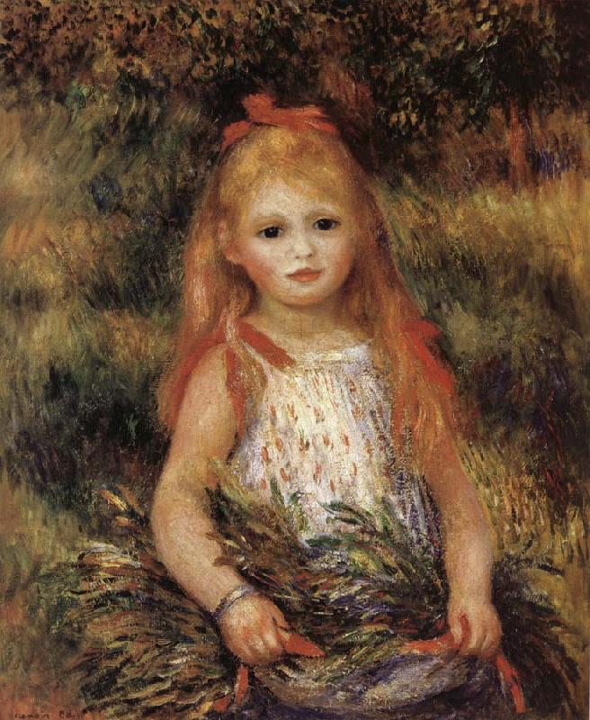 Pierre Renoir Girl with Flowers France oil painting art